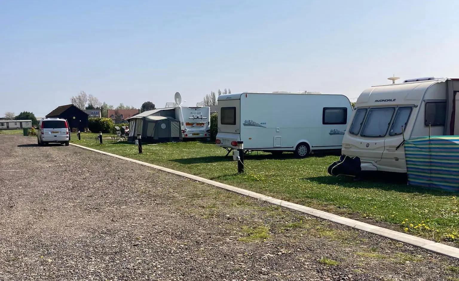 Caravan pitches at Manea